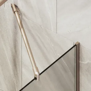 Шторка на ванну MaybahGlass MGV-139-2у 54см бронза